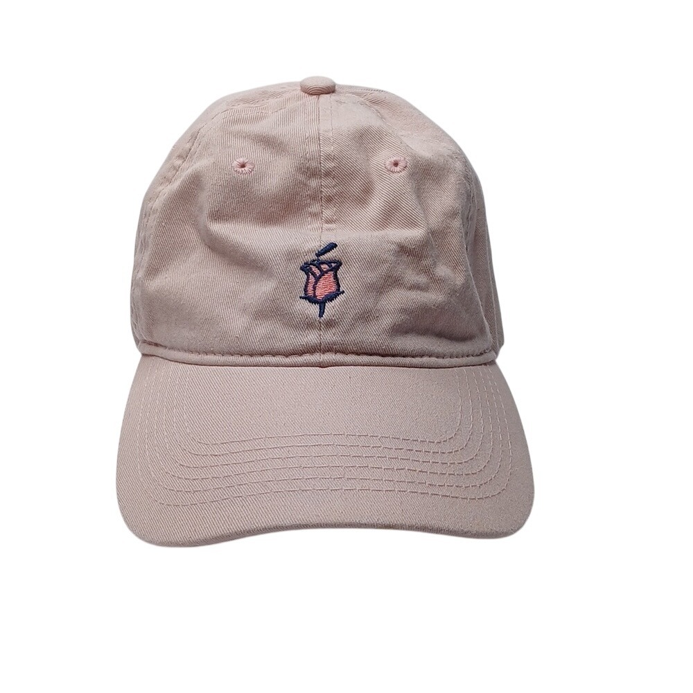 Swish Baseball Cap Womens OS Pink Rose Bud Babe Embroidered Hat Adjustable